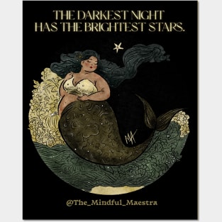 The darkest night has the brightest stars (option with background) Posters and Art